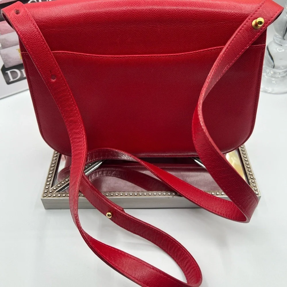 LANVIN Red Leather Two-Way Bag - EUC - Picture 4 of 15